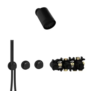 Herzbach MODUL7 Thermostat-Set T-SP3 SPOT Multi Schwarz matt, 70.702721.1.12 70.702721.1.12