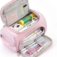 Agger Federmäppchen 3 Fächer Große Kapazität Mäppchen Federtasche Stiftetasche, Pencil Case Bleistifttasche für Schule & Büro