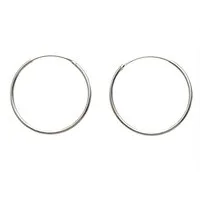 Westernlifestyle Paar Creolen Silver Circle Creolen 925 Sterling Silber