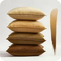 Topfinel Kissenbezüge 4er Set 40x40 & 50x50 cm aus weichem Samt-flauschig mit Farbverlauf, Kissenhülle ohne Füllung – Dekokissenbezug aus Samt für Sofa & Bett