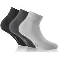 Rohner Socks Socken Tagessocke Sneaker Basic Plus hellgrau/grau/dunkelgrau - 3 Paar