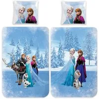 BERONAGE Kinderbettwäsche Frozen Die Eiskönigin Sven Bettwäsche Linon / Renforcé, 100% Baumwolle, 2 teilig, 135x200 + 80x80 cm