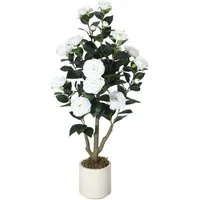 Kunstbaum Künstliche Kamelie, Kunstpflanzen,künstlicher Baum 92/122/152cm, GarveeMore, Höhe 92 cm