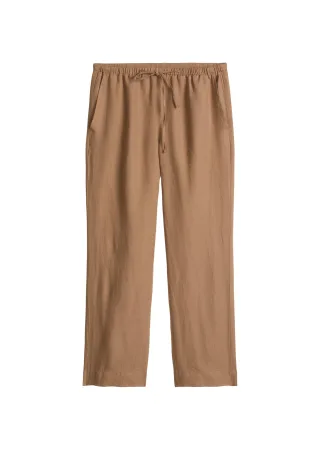 Marc OPolo Casual - Leinenhose straight Burnt Brown - Gr. - 34