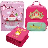 My First Book Lernspielzeug Montessori Quiet Book, Princess, Sensorik, Set inkl. Rucksack, Busy Book, Beschäftigung ab 1 Jahr, Reisespielzeug, Geschenk