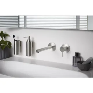Herzbach Design iX Fertigmontageset 17.139765.1.09 Edelstahl gebürstet, Unterputz Waschtischarmatur, 160 mm