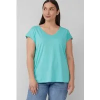 s.Oliver Kurzarmshirt T-Shirt Ärmelloses Relaxed-Fit-Shirt mit Cut-out und Schleife