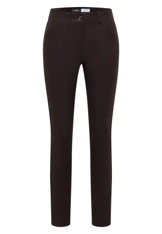 CECIL - Hose im Leder-Look tartufo brown - Gr. - 30