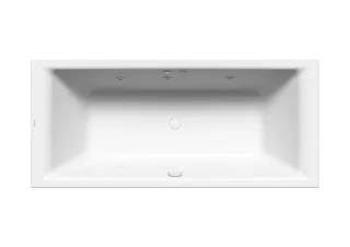 Kaldewei Badewanne PURO DUO Mod.664 BODY, 1800 x 800, alpinweiß,re,int. Einl.,Sicht. chrom 266460780001