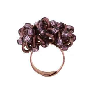 konplott - Ring - Beach Club braun/pink
