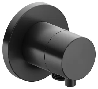 Keuco Absperrventil IXMO Comfort 59541,rund Schlauchanschluss, Schwarzchrom gebürstet,59541131101 59541131101