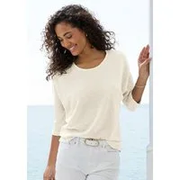 Vivance 3/4-Arm-Shirt mit sommerlicher Waffelstruktur aus bügelfreier Strickqualität