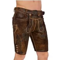 MarJo Trachtenlederhose Lederhose Herren kurz - ANANDO - rusty brown
