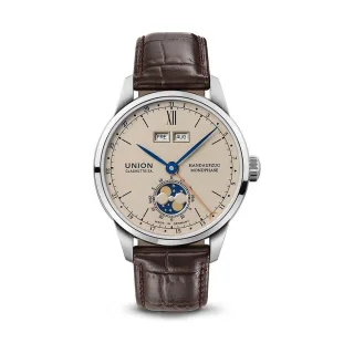 Union Glashütte Herrenuhr 1893 Johannes Dürrstein Edition "Doppelmondphase" D0074581603900