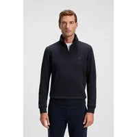 BOSS ORANGE Sweatshirt Zetrust (1-tlg) Troyerkragen mit Reißverschluss, Regular Fit, BOSS-Label