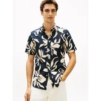 Tommy Hilfiger Kurzarmhemd LINEN BLEND FLOWER PRINT aus Leinenmix, regular fit
