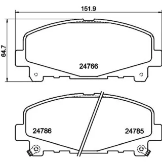 Hella Bremsbel?ge vorne Honda Accord 8 8DB355013-881