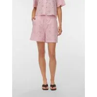 Vero Moda Shorts VMELIZA HW SHORTS WVN NOOS Baumwolle, high waist, Allover - Stickerei