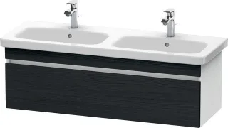 Duravit DuraStyle Waschtischunterbau wandhängend Eiche Schwarz & Weiß Matt 1230x448x398 mm - DS63980 DS639801618