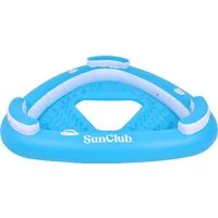 SunClub Badeinsel Schwimminsel Float für 3 Personen, (Einzelpack, 195x188x35 cm), mit 3 Sitzen