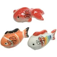 Kaemingk Dekofigur Fisch Deko Schwimmfisch Porzellan Teichdeko L ca 7 cm 3er Set