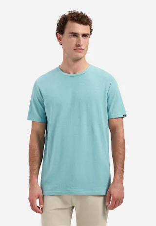 No Excess - T-Shirt Crewneck Crinkle seablue - Gr. - XXL