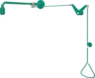 KWC Aquarotter Notdusche, Zugstange, Türbereich, grün, Wasser aus Wand, 2030019057 2030019057