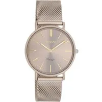 OOZOO Quarzuhr Vintage Damenuhr C20337 Taupe Milanaiseband 36 mm C20337