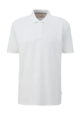 Q/S designed by - Polo-Shirt im Basic-Stil weiß - Gr. - S
