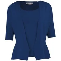 Passioni 2-in-1-Strickjacke Twinset in Feinstrick Figurbetont
