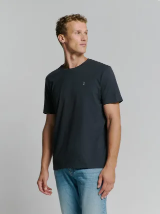 No Excess - T-Shirt Crewneck Solid Basic night - Gr. - XXL