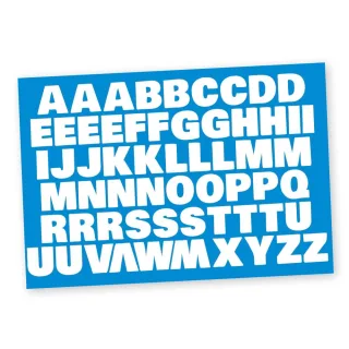 Alphabet Stickerfolie für Spielturm - Wasserfeste Buchstaben Aufkleber personalisiert 541x295 mm - Kreatives Set zur Dekoration von Wickey