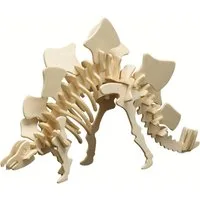 Pebaro 3D-Puzzle Holzbausatz Stegosaurus, 856/5, 44 Puzzleteile