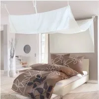 Kutti Bettvorhang Roma Betthimmel (1 St), Bindebänder, halbtransparent, romantischer Stoffhimmel für ein gemütliches Schlafzimmer