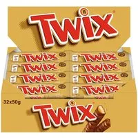 Mars GmbH Süßigkeit TWIX 32x50g, Keks & Karamell, 32 Doppelriegel