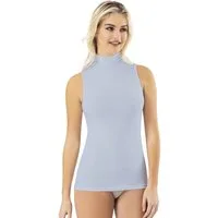 fashionshowcase Shirttop Damen Body mit Stehkragen ärmellos, aus Baumwoll-Modal-Mix (1-tlg) Ohne Ärmel, eng anliegend