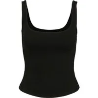 URBAN CLASSICS Yoga & Relax Shirt Urban Classics Damen Ladies Wide Neck Top (1-tlg)
