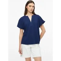 s.Oliver Kurzarmbluse Bluse Strukturierte Raglan-Bluse aus Viskosemix