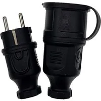 feletec Schuko-Stecker feletec Schuko Stecker und Kupplung 230V IP44 für Außenbereich
