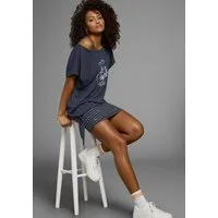 KangaROOS Jerseykleid (2-tlg) bedrucktes Design, aus Baumwolle und Modal