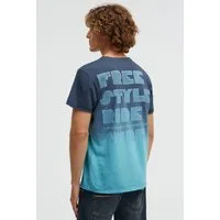 CAMP DAVID Rundhalsshirt mit offenen Kanten