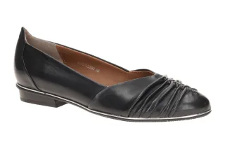 Everybody 23501C2399 GL001 Damen Slipper Schwarz Echtleder elegante Halbschuhe