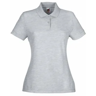 Fruit Of The Loom Womens Lady-Fit 65/35 Kurzarm-Poloshirt (Heather Grey)