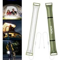 YUNCHI LED Taschenlampe LED Campinglampe faltbar 500LM dimmbar Outdoor Licht IPX4 USB Akku (Tragbare LED-Notleuchte für Outdoor & Camping (1er-Set), 1 faltbares LED-Campinglicht inkl. Zubehör (Grün), Faltbar, aufblasbar, magnetisch, dimmbar, 3 Leucht