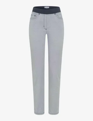 BRAX - Hose - PAMINA 6/8 blau/grau - Gr. - 42