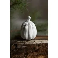Storefactory Dekoobjekt Kürbis Tranhult Herbstdeko Keramik Weiß, Halloween deko