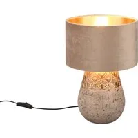 Reality Leuchten LED Nachttischlampe, LED wechselbar, warmweiß, ausgefallen-e Design-er Fensterlampe für Fensterbank Gold, Höhe 38cm