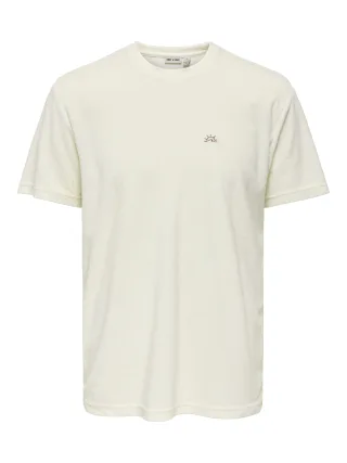 ONLY&SONS - ONSTELLAS REG SS FROTTE TEE Egret - Gr. - S