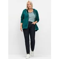 Sheego T-Shirt T-Shirt Kurzarm mit garngefärbtem Ringel, aus Rippware
