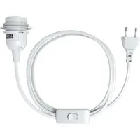 EAZY CASE Lampenfassung E27 Lampensockel mit Schalter und Kabel 5m, E27 Fassung für Lampenschirm DIY Lampe zum Aufhängen Stromkabel Weiß